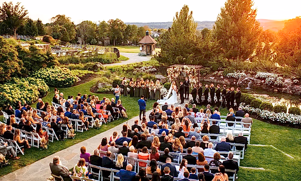 Wedding Garden ceremony space at Crystal Springs Country Club. 