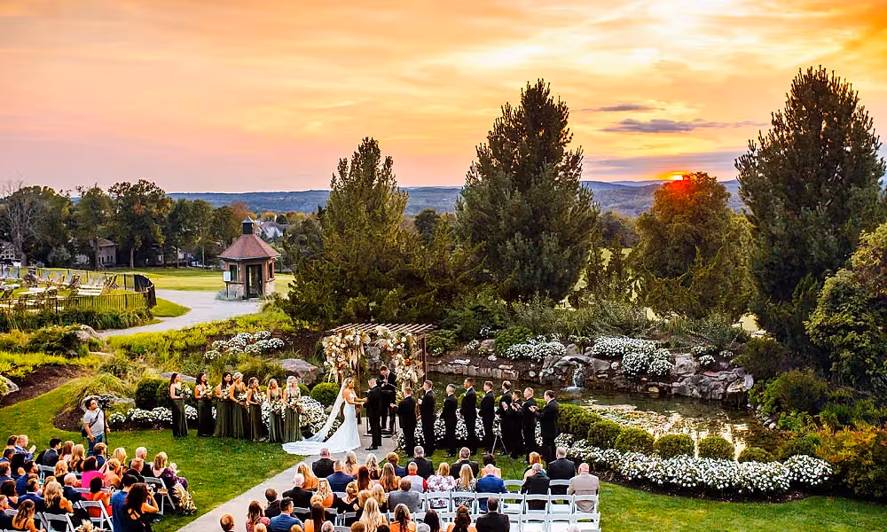 Wedding Garden ceremony space at Crystal Springs Country Club. 