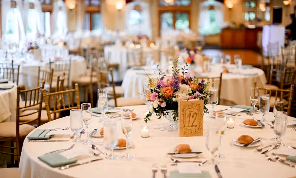 Black Bear wedding reception set up.
