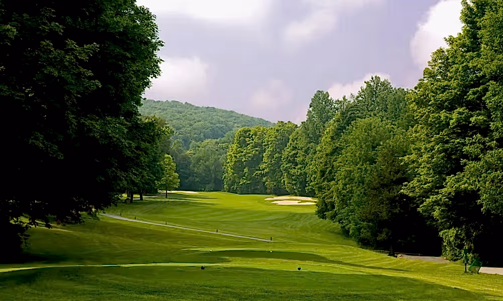 A beautiful view of the fairway at Minerals Golf Course in New Jersey