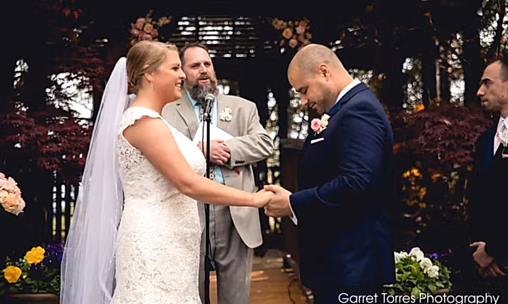 Couple getting married at Black Bear
