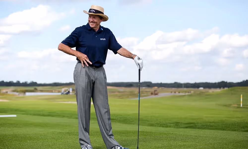 David Leadbetter standing at golf resort close to New York City