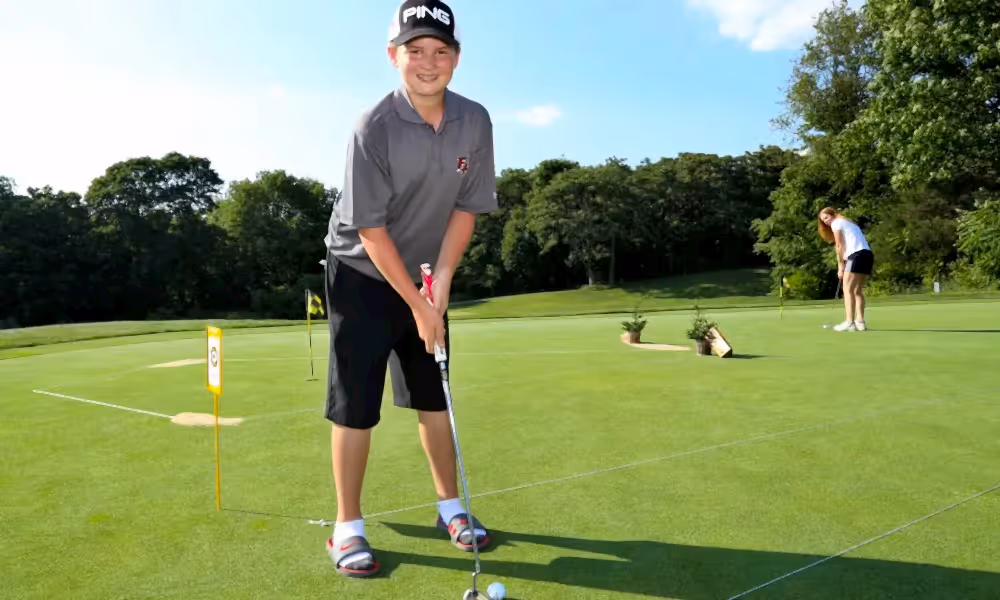 Kid putting 