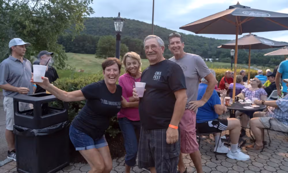 Enjoying the Black Bear Bourbon BBQ 