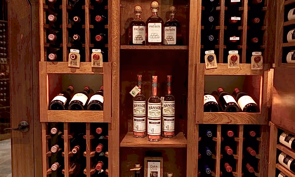 Spirits and wines at The Curator