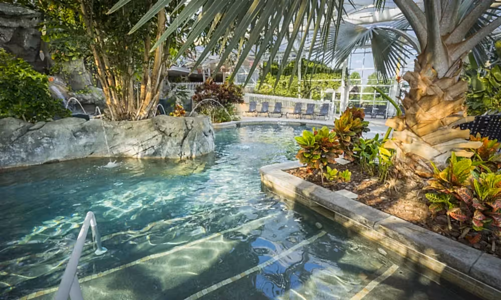Indoor Biosphere Pool Complex at Crystal Springs Resort in NJ