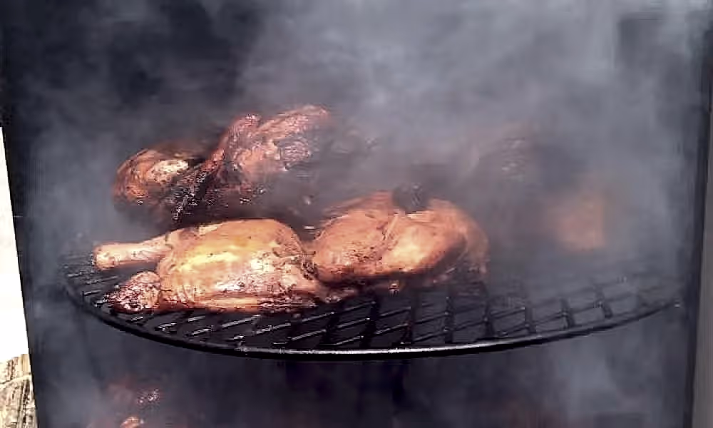Smoked chickens