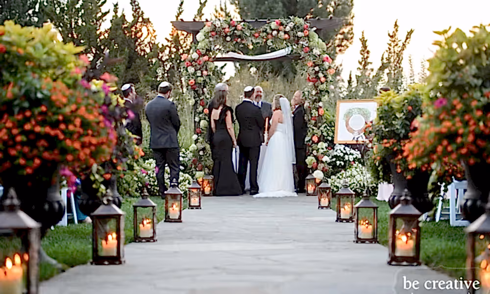 Jewish wedding ceremony at the Crystal Springs Country Club