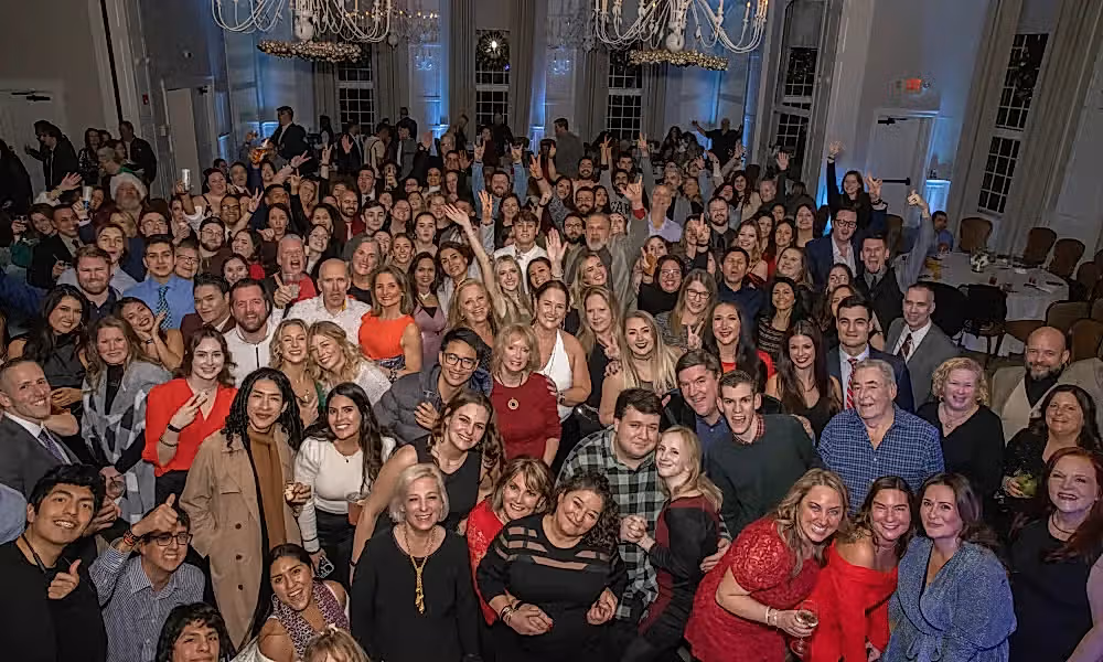 Group of people at a party event at a NYCs closest resort
