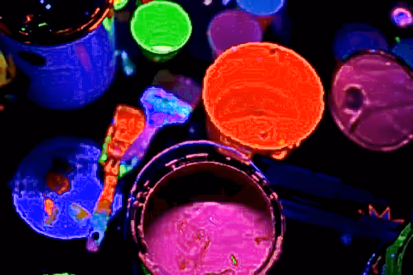 Glow in the dark paint. 