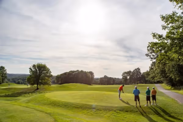 Four golfers on Black Bear golf course.