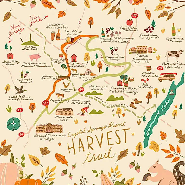 2019 Harvest Trail map