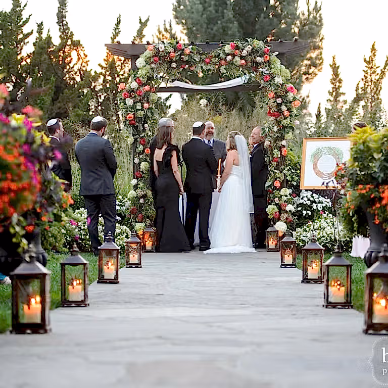 Jewish wedding ceremony at the Crystal Springs Country Club