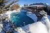 Overview of Minerals Hotel snow pool at Crystal Springs Resort in NJ