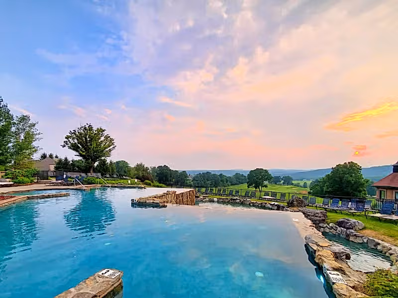 Vista 180 pool sunset